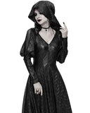 Devil Fashion Womens Long Hooded Gothic Jacket Cloak Dress Faux Leather Witch