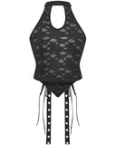 Dark In Love Womens Gothic Apocalyptic Punk Shredded Cami Vest Tank Top