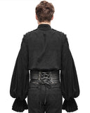 Devil Fashion Mens Steampunk Gothic Belt Corset Girdle Bronze Brown Faux Leather