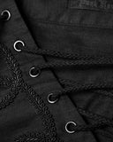 Punk Rave Mens Steampunk Pirate Shirt Top Black Gothic Poet VTG Medieval Lace Up