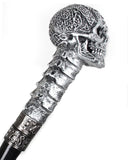 Penny Dreadful Gothic Steampunk Engraved Filigree Skull Swaggering Cane