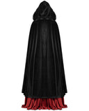 Punk Rave Womens Gothic Hooded Cloak - Black