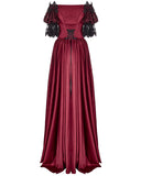 Punk Rave Crimson Bride Gothic Wedding Dress