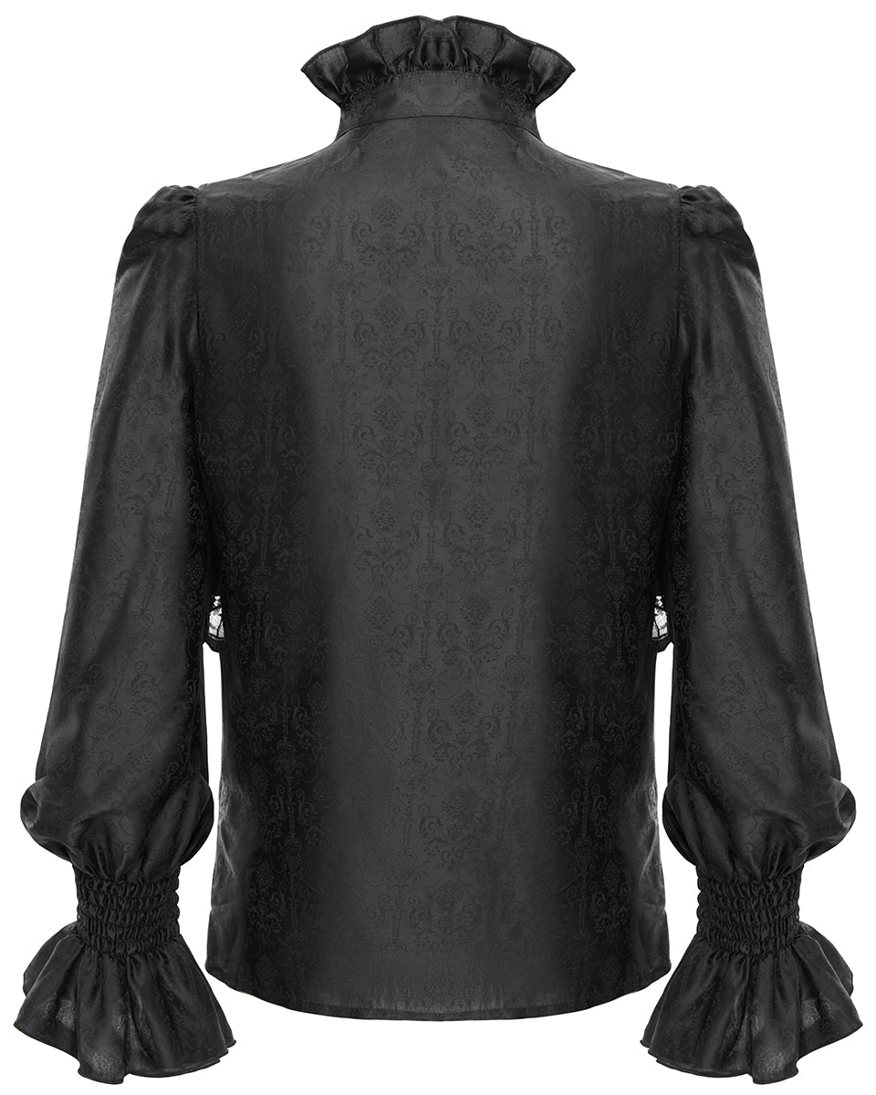 Devil Fashion Mens Gothic Vampire Beaded Crucifix Jacquard Dress