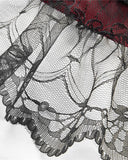 Dark In Love Scarletta Gothic Skirt - Black & Red