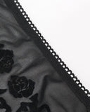 Devil Fashion Incediara Womens Gothic Velvet & Lace Off Shoulder Top