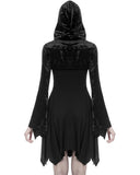 Dark In Love Arachne Velvet Gothic Hooded Bolero Shrug