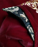 Devil Fashion Marcellus Mens Gothic Coat - Red & Black