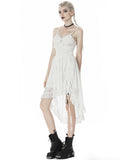 Dark In Love Gypsophilia White Gothic Lace Evening Dress