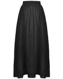 Dark In Love Long Gothic Witch Maxi Skirt Black Chiffon Lace Steampunk Bustle
