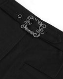Devil Fashion Mens Gothic Steampunk Formal Dress Pants Trousers Black Wedding