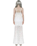 Dark In Love Romantic Gothic Layered Lace Mermaid Maxi Dress
