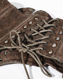 Punk Rave Valkyrie Cincher Corset - Brown