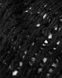 Punk Rave Mens Shredded Knit Sweater - Black
