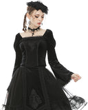 Dark In Love Deadly Innocence Gothic Velvet & Lace Court Top
