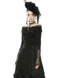 Dark In Love Dark Courtesan Gothic Lolita Off Shoulder Velvet Top