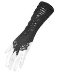 Dark In Love Cobweb Knit Armwarmer Gloves