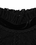 Punk Rave Womens Victorian Gothic Velvet & Lace Mourning Dress