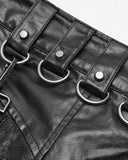 Punk Rave Hazardine Mens Dieselpunk Half Skirt Kilt