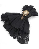 Devil Fashion Ellisandor Gothic Jabot Cravat Tie - Black