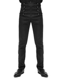 Devil Fashion Alastor Mens Steampunk Pants - Black Brocade