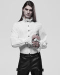 Punk Rave Mens Gothic Aristocrat Poet Dress Shirt - White