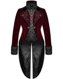 Devil Fashion Tresillian Womens Gothic Tailcoat - Red & Black