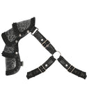 Punk Rave Mens Imperial Gothic Gladiator Shoulder Armour Harness - Black & Silver