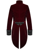 Devil Fashion Tresillian Mens Gothic Tailcoat - Red & Black