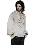 Punk Rave Avery Pirate Shirt - Vintage Off-White