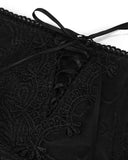Devil Fashion Two-Piece Tasselled Gothic Bikini Swimwear Set