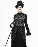 Penny Dreadful Gothic Steampunk Dragon Swaggering Cane - Red Orb