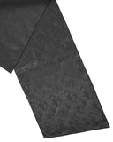 Devil Fashion Mens Gothic Aristocrat Paisley Ascot Neck Tie - Black