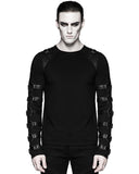 Punk Rave Deconstruction Unit Mens Dieselpunk Long Sleeve Top