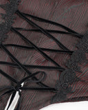 Devil Fashion Womens Gothic Lace Hem Tail Coat Blazer Jacket Red Black Steampunk