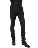 Devil Fashion Alastor Mens Steampunk Pants - Black Brocade