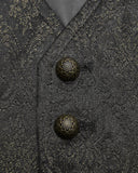 Punk Rave Mens Ottensian Steampunk Waistcoat Vest - Black & Gold