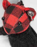 Punk Rave Plaid Bear Keychain