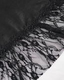 Devil Fashion Insidious Desires Womens Tafetta Layered Ball Gown Dress - Black