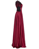 Punk Rave Crimson Bride Gothic Wedding Dress