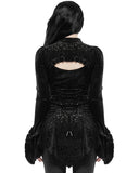 Punk Rave Shadowflower Womens Gothic Velvet Top