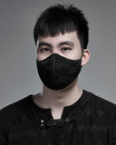 Punk Rave Mens Womens Gothic Broken Knit Face Cover Mask Black Steampunk