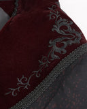 Devil Fashion Arterial Spray Mens Gothic Tailcoat Jacket - Black & Red