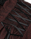 Devil Fashion Womens Gothic Vampire Witch Blouse Tunic Top Dress Red Black Lace