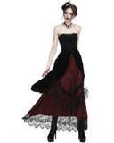 Dark In Love Scarletta Gothic Skirt - Black & Red