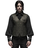 Punk Rave Mens Ottensian Steampunk Waistcoat Vest - Black & Gold