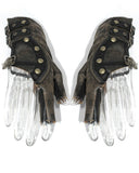 Devil Fashion Archelist Steampunk Gloves - Brown