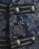 Punk Rave Alcazar Mens Waistcoat Vest - Blue Damask
