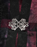 Punk Rave Womens Gothic Tie Dye Hooded Cloak Jacket - Black & Red