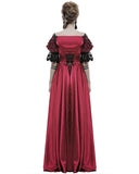 Punk Rave Crimson Bride Gothic Wedding Dress